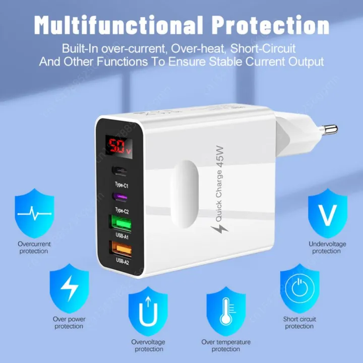4%20Ports%20Quick%20Charger%20Head%202%20Type-C%2045W%20Multi%20Plug%20Wall%20Charger%202%20USB%20Phone%20Charging%20Adapter%20Digital%20Display%20for%20iPhone%20Huawei%20-%20Image%205