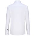 Men's Semi-formal Color Matching Long Sleeve Dress Shirt Comfy Regular Fit Button Up Classic Shirts For Business Activities.