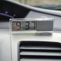 【New Product+free Shipping】Mini Car Clock Suction Cup Ultra-thin Car Internal Digital Thermometer Car Electronic Clock Suction Cup Digital LCD Display Multifunctional Accessory. 