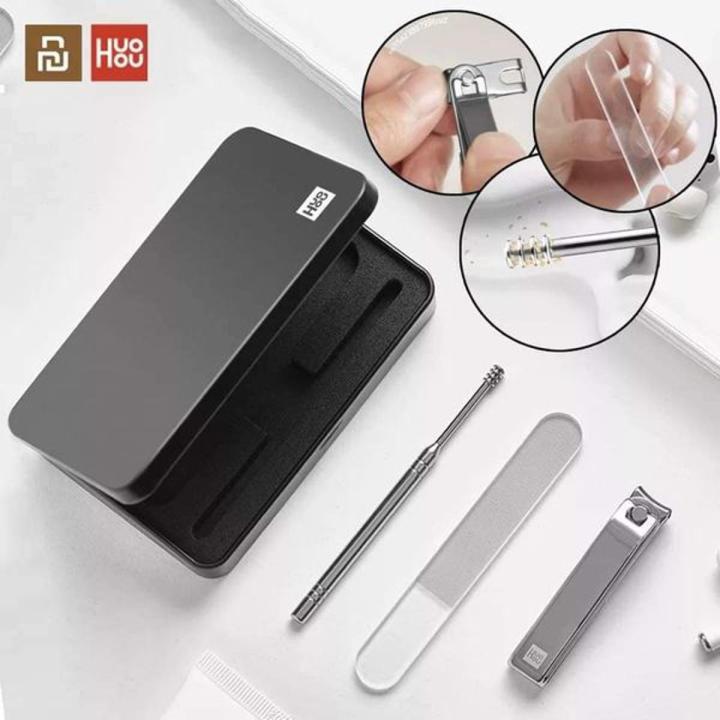 xiaomi Huohou No Splash Nail Clippers Set with Metal Box