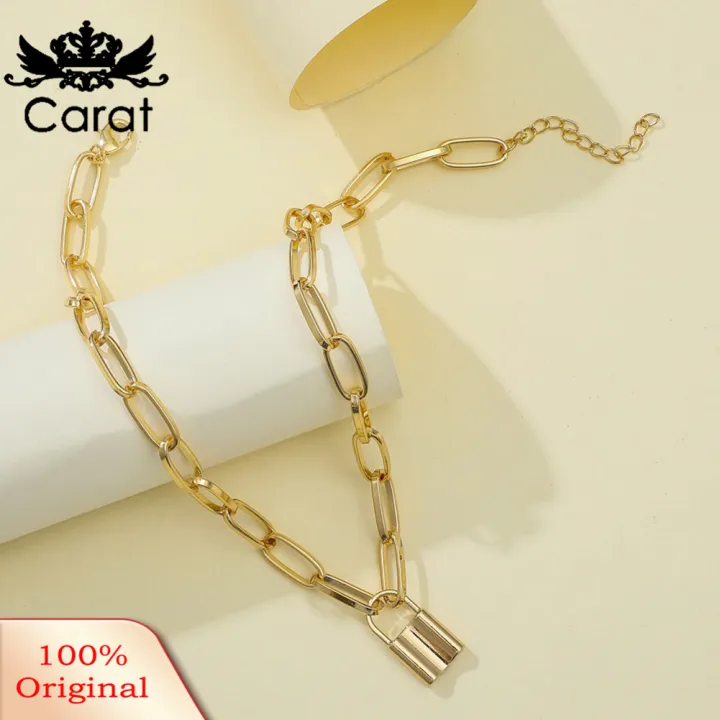Simple%20Love%20Lock%20Pendant%20Alloy%20Chain%20Unisex%20Necklace%20Party%20Jewelry%20Couple%20Gift%20-%20Image%203