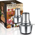 SOKANY LB7005A Mini Wonder Chopper 3.0L | Dual Speed Electric Food Chopper. 