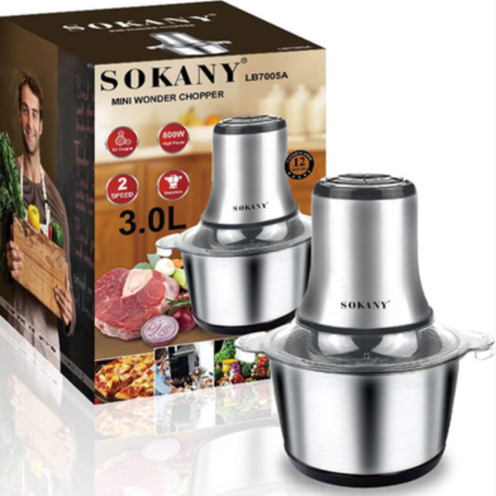 SOKANY LB7005A Mini Wonder Chopper 3.0L | Dual Speed Electric Food Chopper