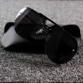Premium Aviator Shaped Black Sunglass For Men From Lunettes - Traore Black. 