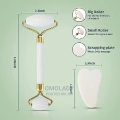 2Pcs/Set Rose Resin Natural Jade Massage Spa Roller + Guasha Board Scrapers Plate For Face Body Relaxation Anti-Aging Skin Massage. 