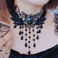 Gothic Lace Choker Clavicle Chain Women's Choker Simple Necklace Black Punk Accessories Choker Neck Strap.