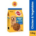 Pedigree Dry Adult Dog Food in Chicken and Vegetable Flavor 1.5kg Made in Thailand. 