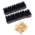 Car Auto 30A-80A Relay Bracket Terminal Case Holder Relay Base Holder 5 Pin Socket with 50Pcs 6.3mm Terminals for Car. 