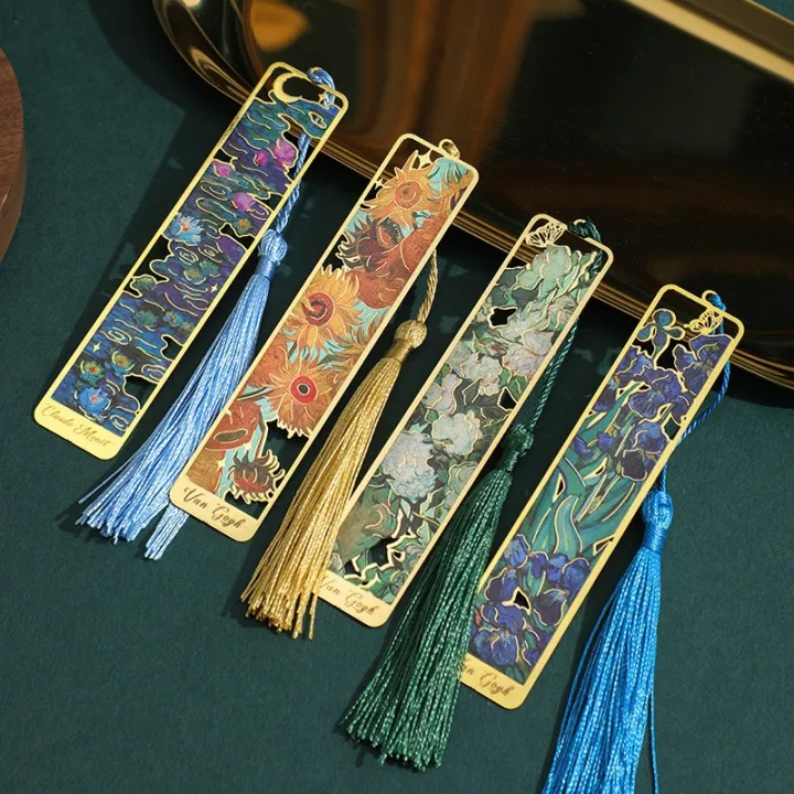 Creative%20Retro%20Metal%20Floral%20Glimpse%20Bookmarks%20Famous%20Painting%20Handbook%20Pendant%20Reading%20Book%20Clip%20Hollow%20Out%20Tassel%20Bookmarks%20for%20Book%20Lovers%20Writers%20Readers%20-%20Image%202