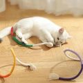 Cat Toys Silvervine Cat Teaser Toy Interactive Molar Cotton Rope Toys Clean Mouth Kitten Play Toy. 