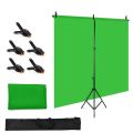 1.5 * 2m/ 5 * 7ft Green Backdrop Screen Chromakey Background Photography Kit. 