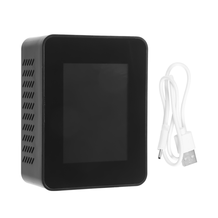 Elektrochemischer Sensor Elprico 6-in-1 Luftqualitätsmonitor – CO2, PM2,5, PM10, HCHO, TVOC & CO (tragbar, Mit LCD