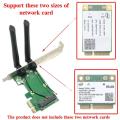 Wireless Wifi Network Card Mini PCIE To PCI-E 1X Desktop Adapter Accessories Antennas Computer Parts 2 Antennas Adapter. 