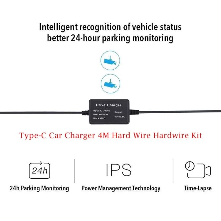 original%20Type-C%20Buck%20Line%205v%203A%20DVR%20Hardwire%20Kit%20Car%20Dash%20Camera%20Charger%2024H%20Parking%20Monitoring%20-%20Image%203