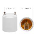 Migeet 4 Pcs GU24 to E26 E27 Adapter LEDs Light Bulb Holder Socket Converter PBT Fireproof Material GU24 Pin Base Fixture to E26 E27 Standard Screw-in Socket. 