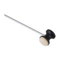 Stainless steel & felt Shaft Black Drum Pedal Bass Drum Beater Instrument Accessory Part. 