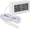 Digital LCD Display With Temperature Humidity Meter Gauge Thermometer Hygrometer Temperature Sensor Outdoor 1.5M Length Cable. 
