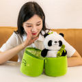 Cute Secret Panda In Bamboo Plush Toy Giant Panda Modern Simple Style Gifts. 