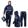 Rain Coats for Men Waterproof Jacket and Pant with Bag blue.