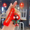 Spider-Man Across the Spider Verse Key chain Miles Morales Peter Gwen Keychain Pendant Action Figure Marvel Spiderman Model Toys. 