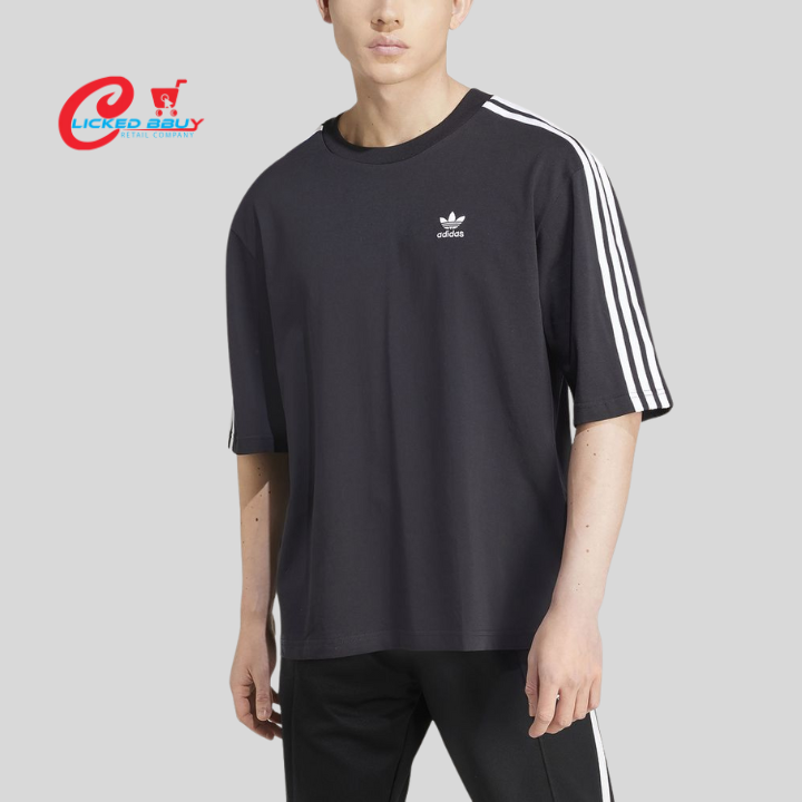 Three Stripe Drop Shoulder Short Sleeve T-Shirt For Men's | Daraz