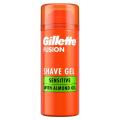 Men's care International Uk product Gillette Fusion 5x Action Shave Gel WIth Almond Oil 75 ml. 