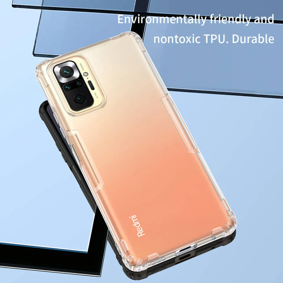 Cover per Xiaomi Redmi Note 10 Pro (Non per Note 10), Custodia Antiurto con Protezione dello Schermo Integrata, 360° Sottile Cover Transparente Silicone Custodia per Redmi Note 10 Pro / Pro Max, Nero