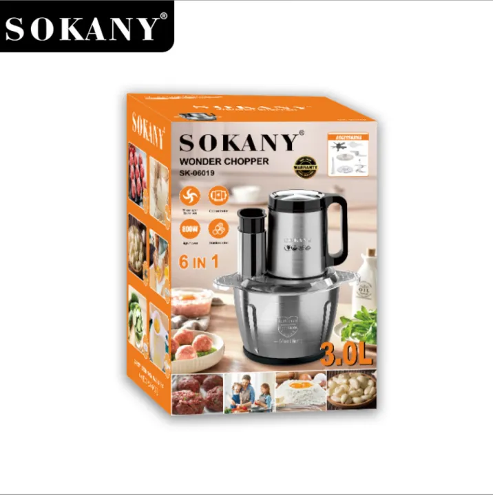 Sokany%20Wonder%20Chopper%20SK-06019%20Electric%20Meat%20Grinder%20Food%20Processor%20Vegetable%20Mincer%20Blender%206-in-1%20Stainless%20Steel%203.0L%20with%20800W%20Copper%20Motor%20Double%20Layer%20Four%20Blades%20for%20Home%20Kitchen%20-%20Multi-functional%20Kitchen%20Appliance,%20Ideal%20for%20Chopping%20&%20Grinding!!%20-%20Image%203