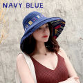 K41 Women's Hat Bucket Hat Fashion All-match Four Seasons Big Brim Panama Basin cap Double-Sided Fisherman Hat Women's Sun Hat.