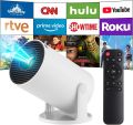 HY300 Mini Smart Projector 4K Support | Portable Home Cinema Projector with WiFi. 