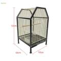 Bird Cage Parrot Cage Portable Metal Birdcage for Parakeet Budgie Cockatiel Beige. 