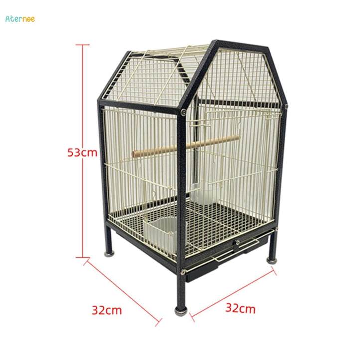 Bird%20Cage%20Parrot%20Cage%20Portable%20Metal%20Birdcage%20for%20Parakeet%20Budgie%20Cockatiel%20Beige%20-%20Image%205