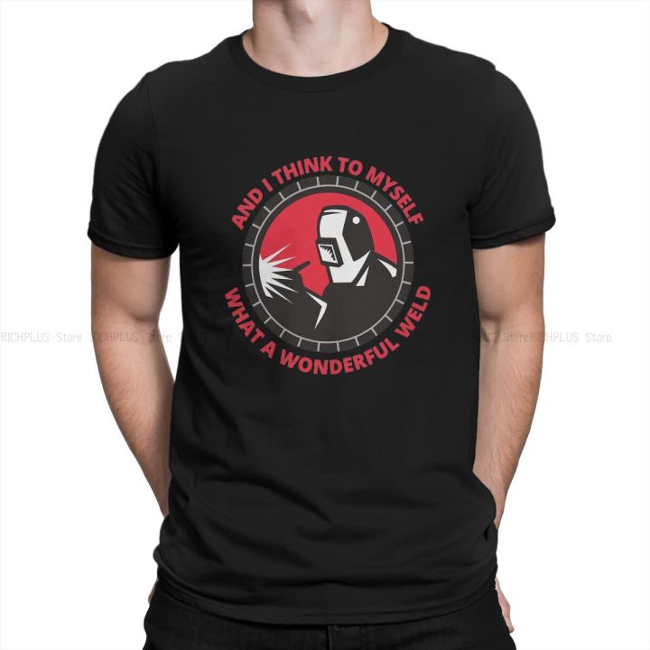 Weld Worker TShirt Round Classic Polyester T Shirt Homme Men Tee Shirt Ofertas Big Sale