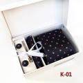 Formal Tie For men With Pocket Towel,Cuff-link & Tie Clips.
