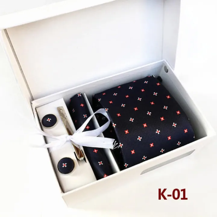 Formal%20Tie%20For%20men%20With%20Pocket%20Towel,Cuff-link%20&%20Tie%20Clips%20-%20Image%202