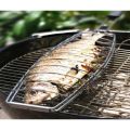 Small Stainless Steel Barbecue fish net grilled fish clip large fish BBQ net.