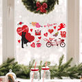 Romantic Window Decals Romantic Valentine's Day Window Stickers Easy to Apply Love Themed Decals for Creating Vibrant Atmosphere No Residue 9pcs Set Valentine Day Window Stickers. 
