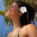 Bohemian Hibiscus Flower Hair Clip For Women Girls Beach Style Clip Artificial Floral Hairpin Resort Seaside Hair Accessories.