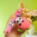 Cute Cartoon Panda Keychain Silicone Animal Doll Pendant Keyring Bag Charms Cherry Super Store. 