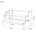 3 Tier Acrylic Display Riser Jewelry Display Riser Shelf for Toys Candies.