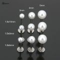 3Pcs 18G Bar 3/4/5mm White Pearl Labret Piercing Jewelry Lip Ring Nose Piercing Labret Stud Tragus Helix Earrings Conch Piercing.