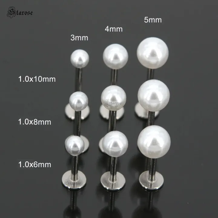 3Pcs%2018G%20Bar%203/4/5mm%20White%20Pearl%20Labret%20Piercing%20Jewelry%20Lip%20Ring%20Nose%20Piercing%20Labret%20Stud%20Tragus%20Helix%20Earrings%20Conch%20Piercing%20-%20Image%204