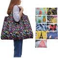 2021 New Foldable Reusable Nylon Eco Handbag Multi-Color Storage Travel Shopping Tote Grocery Bag Large Capacity Shopping Bag. 
