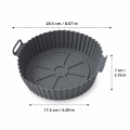 Reusable Silicone Air Fryer Liner with Handles Square Non-Stick Silicone Baking Tray, Heat Resistant Food Grade Silicone Basket Insert for Air Fryers, Oven, Microwave & Dishwasher Safe.