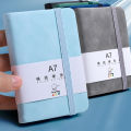 Mini Pocket Notebook Small Hardcover Leather Journal A7 Notebook Planner Notepad Memo Diary Reminder Book.