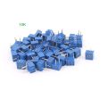 2Pcs- 3386 103 10K Ohm Square Shape Potentiometer 3 Pin Leads 10K 103 1/2W Potentiometer Top Adjustment Variable Resistors 10K Ohm 103 Trimpot Trimmer Potentiometer Trim Pot. 