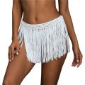 Crochet Beach Skirt Cover Up for Women Sexy Tassels Maxi Mini Skirts Bikini Knit Summer Beach Cover-Ups Swimwear Bottom.
