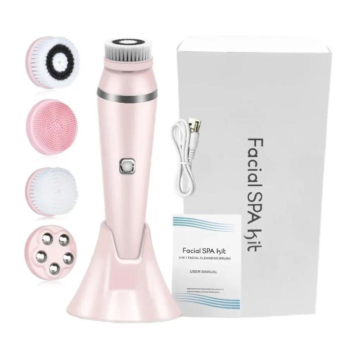 4 in 1 Electric Facial Cleanser Massage Wash Auto Rotating Face ...