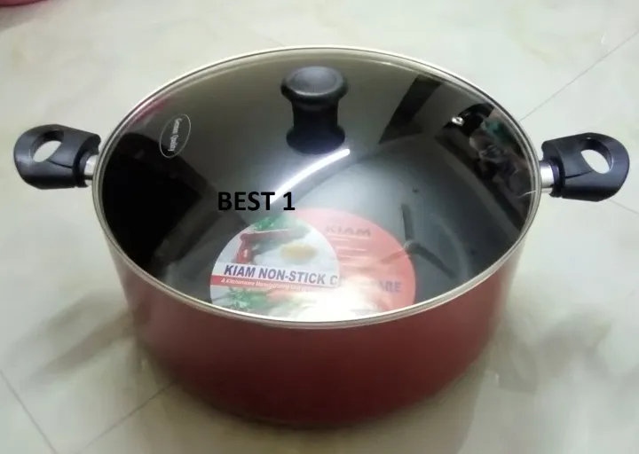 Kiam%20Non%20Stick%20Casserole%20(Sauce%20Pan)%20With%20Glass%20Lid%2036cm%20-%20Image%202