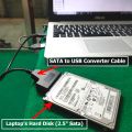 USB to Sata 2.5” Cable Converter for Laptop Hard Disk HDD. 